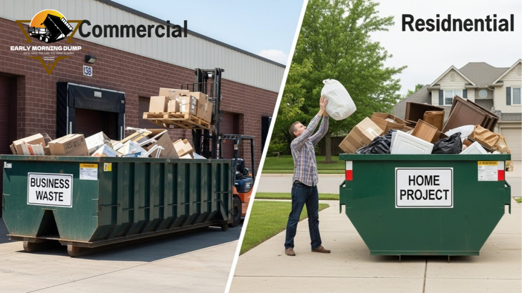 Commercial vs residential dumpster comparison
