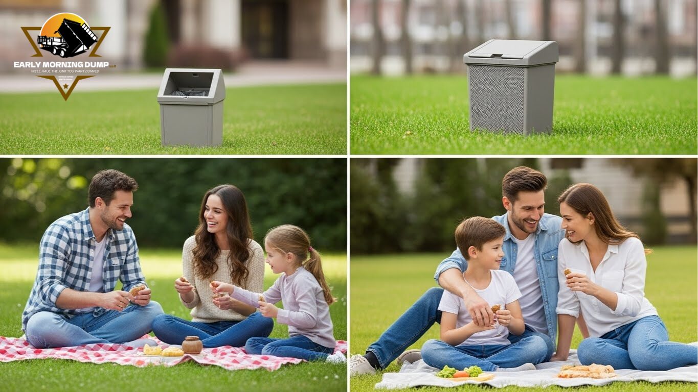 Professional trash removal service clearing residential and commercial waste