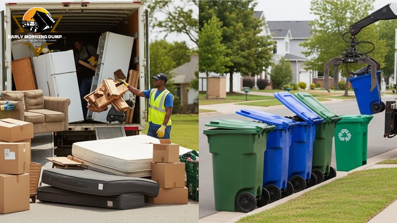 junk vs trash removal comparison for home and business cleanup