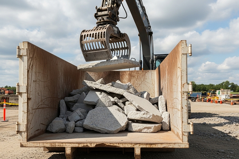 Large dumpster rental container