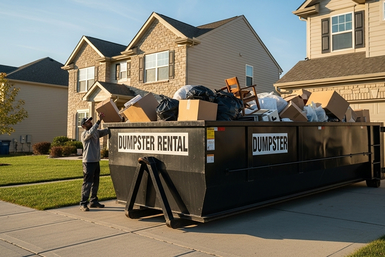 Construction dumpster rental