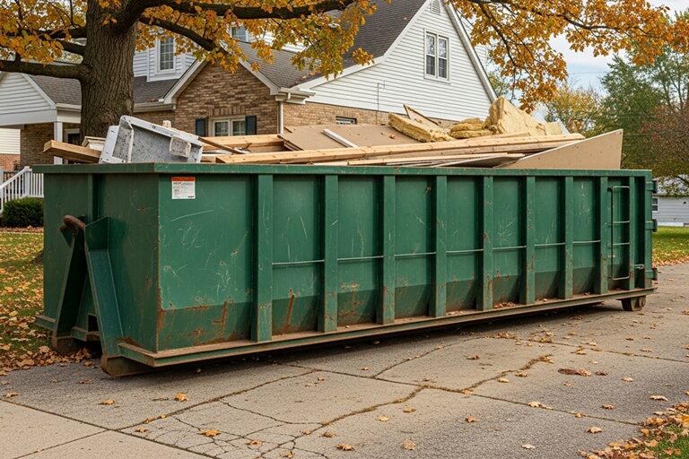 Construction dumpster rental in Beech Grove for building debris and job site cleanup